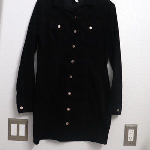Forever 21 Black button up denim dress